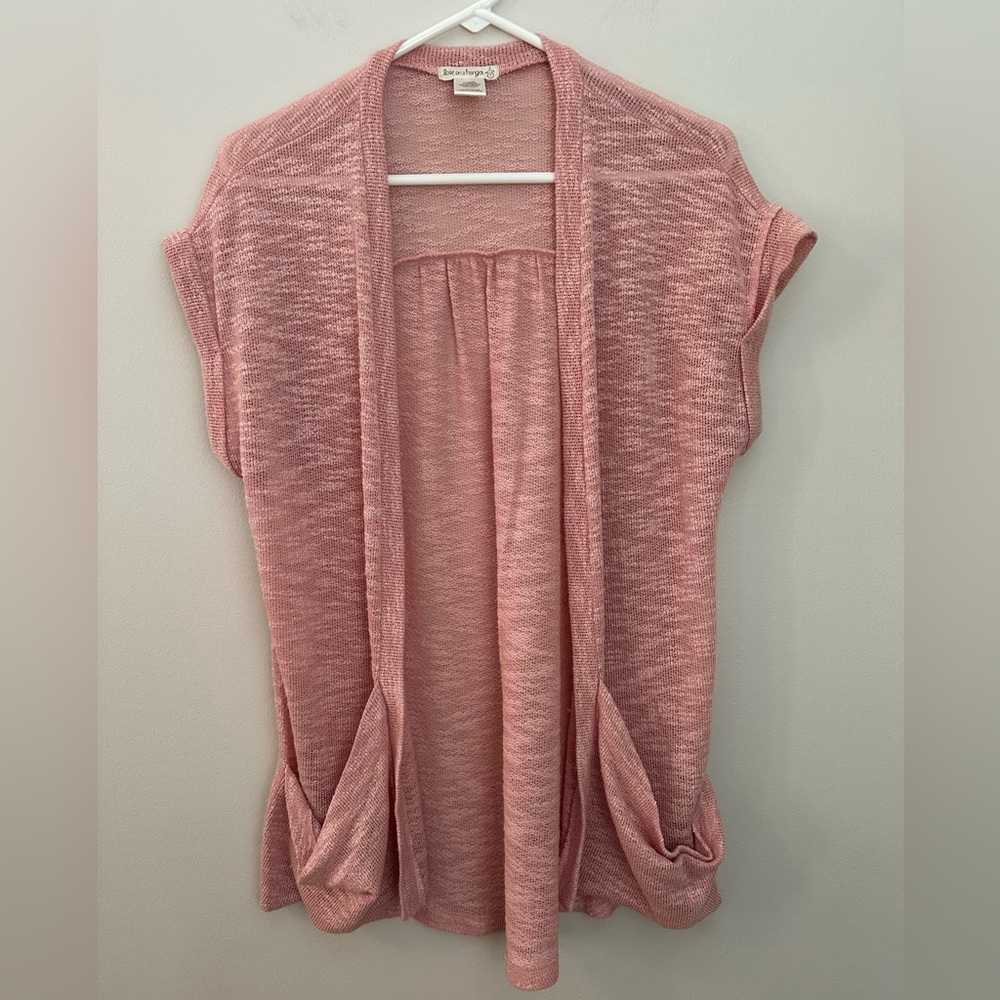 Love on a Hanger Cardigan Pink Medium EUC